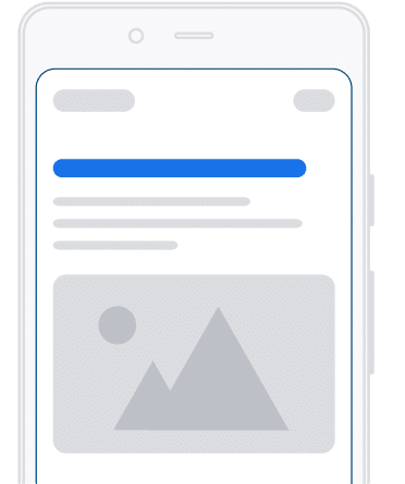 Darstellung einer Smartphone-App-Benutzeroberfläche mit Texten und Grafiksymbol.